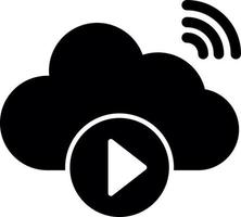 Wolke Video spielen Vektor Symbol