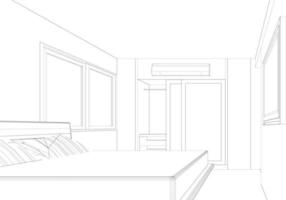 3d Illustration von Wohn Projekt vektor