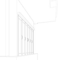 3d Illustration von Wohn Projekt vektor
