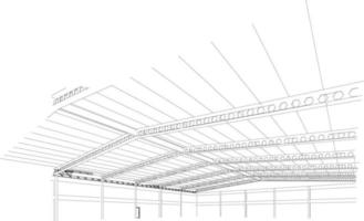 3d illustration av byggnad strukturera vektor