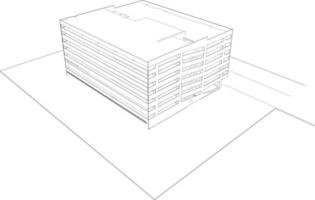 3D-Darstellung des Bauvorhabens vektor