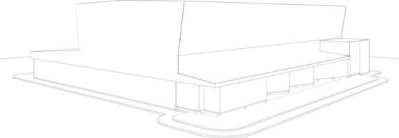 3D-Darstellung des Bauvorhabens vektor