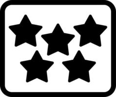 fünf Star Vektor Symbol