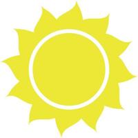 Illustration von das Sonne im Gelb. vektor