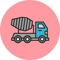 Mischer-LKW-Vektor-Symbol vektor