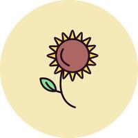 Symbol für Sonnenblumenvektor vektor