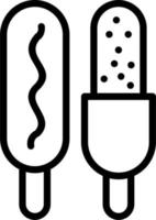 Corn-Dog-Vektor-Symbol vektor