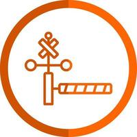 Bahnübergang Vektor-Icon-Design vektor