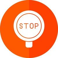 Stop-Schild-Vektor-Icon-Design vektor