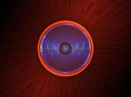 modern holographisch Auge Ball auf Technologie Hintergrund vektor