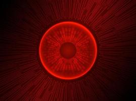 modern holografiska öga boll på teknologi bakgrund vektor