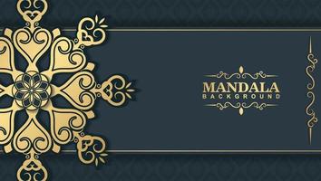Luxus-Zier-Mandala-Hintergrund mit arabisch-islamischem Ostmuster-Musterprämie