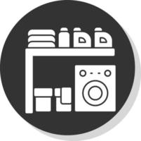 Waschküche Vektor-Icon-Design vektor