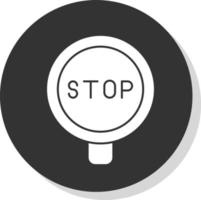 Stop-Schild-Vektor-Icon-Design vektor