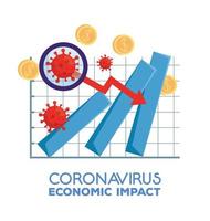 Infografik der wirtschaftlichen Auswirkungen des Coronavirus vektor