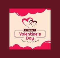 Valentinstag Karte Liebe vektor