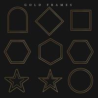 Blumen- golden Frames vektor