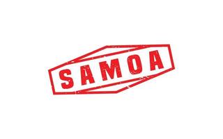 Samoa Briefmarke Gummi mit Grunge Stil auf Weiß Hintergrund vektor