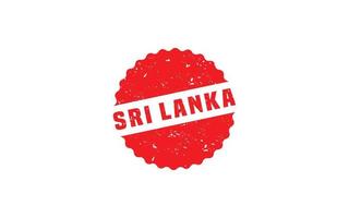 sri Lanka Briefmarke Gummi mit Grunge Stil auf Weiß Hintergrund vektor