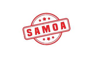 Samoa Briefmarke Gummi mit Grunge Stil auf Weiß Hintergrund vektor