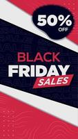 Vertikale farbig schwarz Freitag Verkauf Poster Vektor