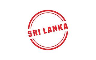 sri Lanka Briefmarke Gummi mit Grunge Stil auf Weiß Hintergrund vektor