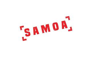 Samoa Briefmarke Gummi mit Grunge Stil auf Weiß Hintergrund vektor