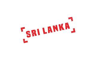 sri Lanka Briefmarke Gummi mit Grunge Stil auf Weiß Hintergrund vektor