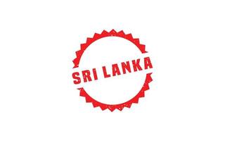 sri Lanka Briefmarke Gummi mit Grunge Stil auf Weiß Hintergrund vektor