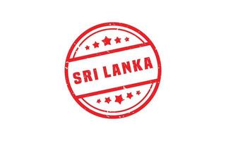 sri Lanka Briefmarke Gummi mit Grunge Stil auf Weiß Hintergrund vektor