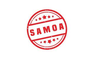 Samoa Briefmarke Gummi mit Grunge Stil auf Weiß Hintergrund vektor