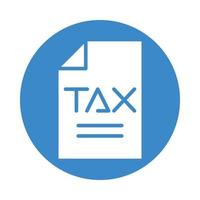 Steuerpflicht Dokument isoliert Symbol vektor