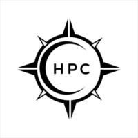 HPC abstrakt Technologie Kreis Rahmen Logo Design auf Weiß Hintergrund. HPC kreativ Initialen Brief Logo. vektor