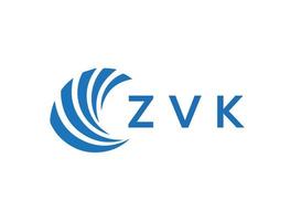 zvk Brief Logo Design auf Weiß Hintergrund. zvk kreativ Kreis Brief Logo Konzept. zvk Brief Design. vektor