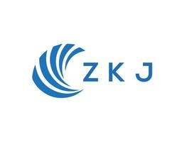 zkj Brief Logo Design auf Weiß Hintergrund. zkj kreativ Kreis Brief Logo Konzept. zkj Brief Design. vektor