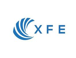 xfe Brief Logo Design auf Weiß Hintergrund. xfe kreativ Kreis Brief Logo Konzept. xfe Brief Design. vektor