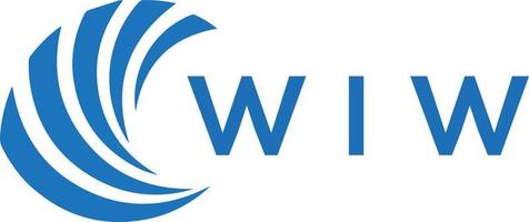 wiw brev logotyp design på vit bakgrund. wiw kreativ cirkel brev logotyp begrepp. wiw brev design. vektor