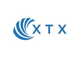 xtx Brief Logo Design auf Weiß Hintergrund. xtx kreativ Kreis Brief Logo Konzept. xtx Brief Design. vektor