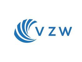 vzw Brief Logo Design auf Weiß Hintergrund. vzw kreativ Kreis Brief Logo Konzept. vzw Brief Design. vektor