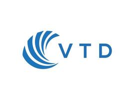 vtd Brief Logo Design auf Weiß Hintergrund. vtd kreativ Kreis Brief Logo Konzept. vtd Brief Design. vektor