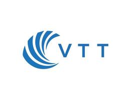 vtt brev logotyp design på vit bakgrund. vtt kreativ cirkel brev logotyp begrepp. vtt brev design. vektor