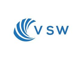 vsw Brief Logo Design auf Weiß Hintergrund. vsw kreativ Kreis Brief Logo Konzept. vsw Brief Design. vektor