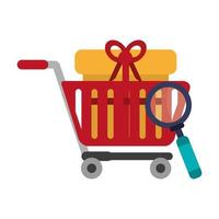 Online-Shopping E-Commerce-Verkauf Cartoon vektor