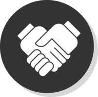 Handshake-Vektor-Icon-Design vektor