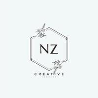 nz Schönheit Vektor Initiale Logo Kunst, Handschrift Logo von Initiale Unterschrift, Hochzeit, Mode, Schmuck, Boutique, Blumen- und botanisch mit kreativ Vorlage zum irgendein Unternehmen oder Geschäft.