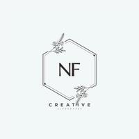 nf Schönheit Vektor Initiale Logo Kunst, Handschrift Logo von Initiale Unterschrift, Hochzeit, Mode, Schmuck, Boutique, Blumen- und botanisch mit kreativ Vorlage zum irgendein Unternehmen oder Geschäft.