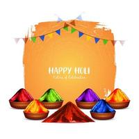 glücklich holi indisch Hindu Festival Gruß Hintergrund vektor