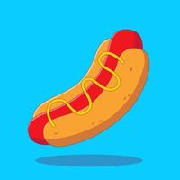 Hotdog Essen Karikatur Symbol Illustration vektor