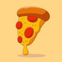 Pizza Essen Karikatur Symbol Illustration vektor
