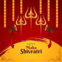 glücklich maha Shivratri religiös Festival Feier Hintergrund vektor